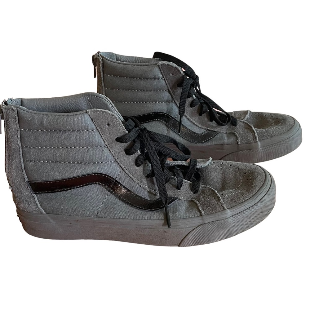 Vans Sk8 Hi grey black high tops 8